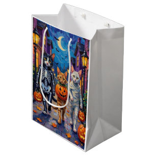 Sac Cadeau Moyen Chats Angora Turcs en costumes d'Halloween