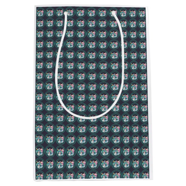 Sac Cadeau Moyen chats couple valentine Day Drôle (Devant)