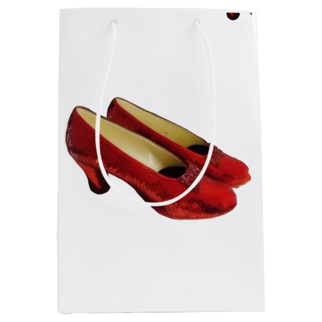 Sac Cadeau Moyen Chaussons Rouges Ruby Chaussures Enveloppement Pap (Devant)