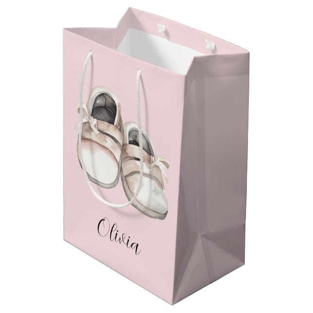 Sac Cadeau Moyen Chaussures pour bébé baby shower (Dos Angle)