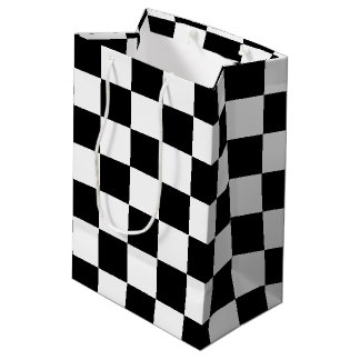 Sac Cadeau Moyen Checkered noir