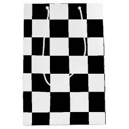 Sac Cadeau Moyen Checkered noir