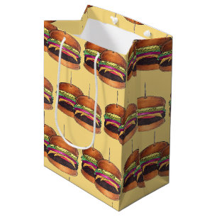 Sac Cadeau Moyen Cheeseburger Hamburger Sliders Bar Food