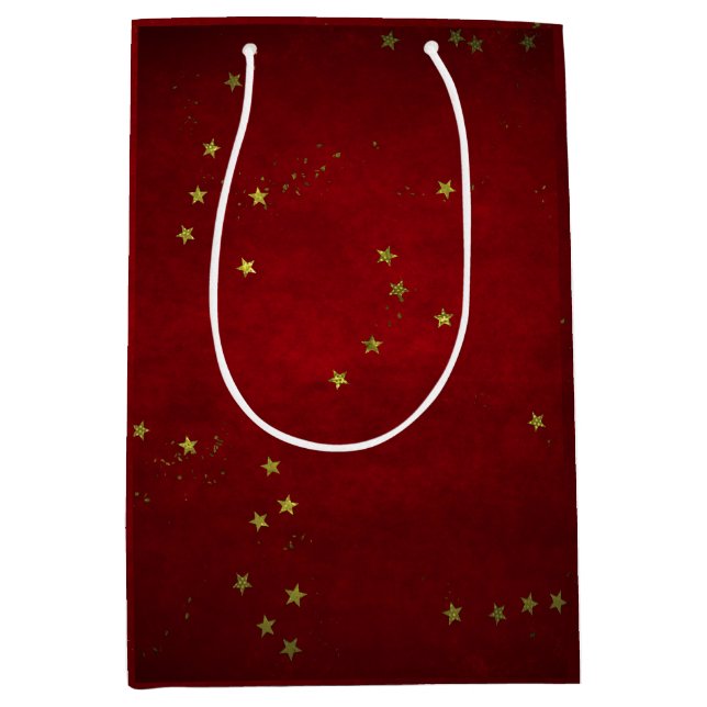 Sac Cadeau Moyen Cherry Lacquer Golden Star  (Devant)