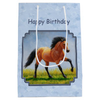 Cheval Buckskin courant bleu clair