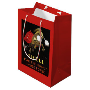 Sac Cadeau Moyen Cheval mécanique avec Shell Oil