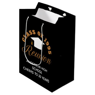 Sac Cadeau Moyen Chic Custom High School Reunion Party