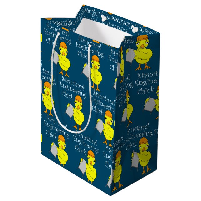 Sac Cadeau Moyen Chick d'ingénierie structurelle (Dos Angle)