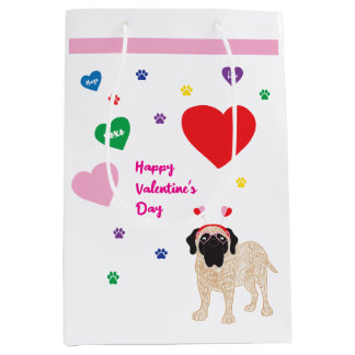 Sac Cadeau Moyen Chien de Valentine