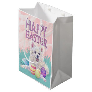 Sac Cadeau Moyen Chien Esquimau Américain Joyeuses Pâques