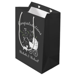 Sac Cadeau Moyen Chihuahua Baby shower Hommes Neutres Mets