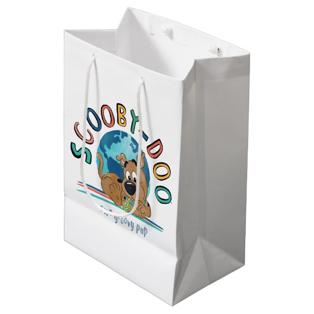 Sac Cadeau Moyen Chiot Scooby-Doo "One Super Pup" (Devant Angle)