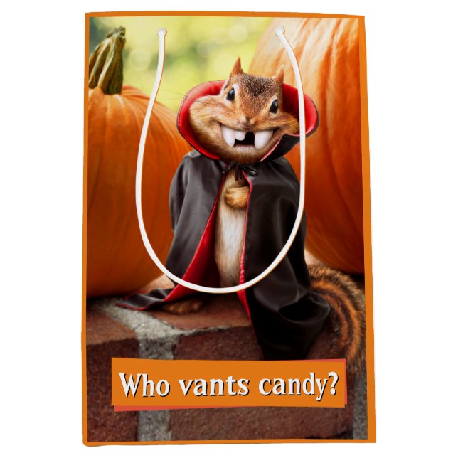 Sac Cadeau Moyen Chipmunk Vampire (Devant)