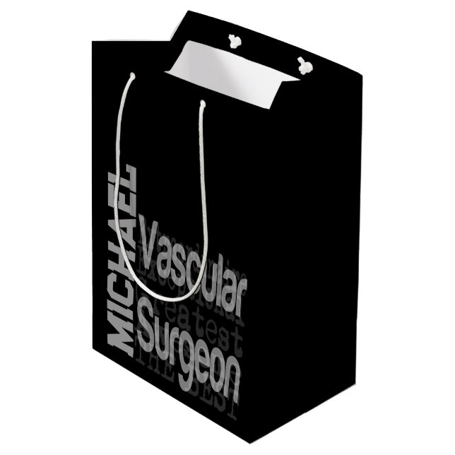 Sac Cadeau Moyen Chirurgien vasculaire Extraordinaire PERSONNALISÉ (Dos Angle)