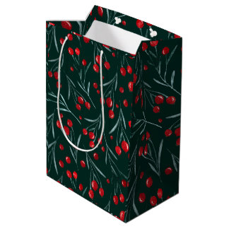 Sac Cadeau Moyen Christmas Eve - emballage traditionnel de noël