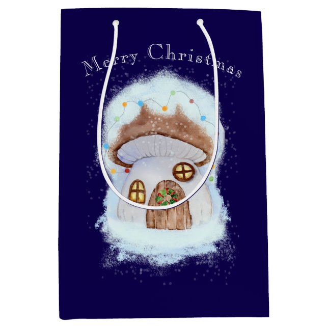 Sac Cadeau Moyen Christmas fairy house (Devant)