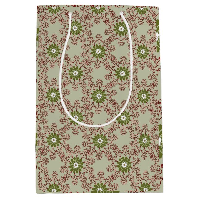 Sac Cadeau Moyen Christmas pattern backgrounds seamless surface pat (Devant)