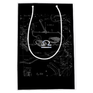 Sac Cadeau Moyen Chrome Style Libra Zodiac Connexion Hevelius