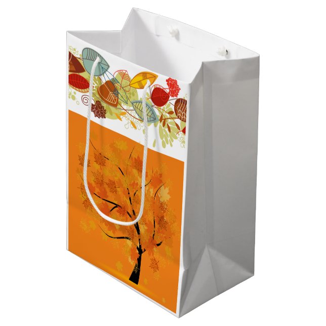 Sac Cadeau Moyen Chute de l'automne (Devant Angle)