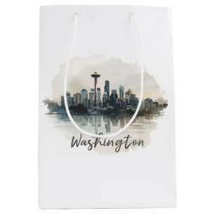 Sac Cadeau Moyen Ciel de Seattle, Washington