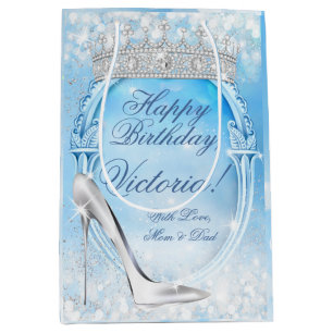 Sac Cadeau Moyen Cinderella Glass Slipper Princesse Quinceanera
