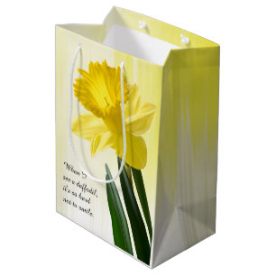 Sac Cadeau Moyen Citation : "Quand je vois une jonquille…" PICS