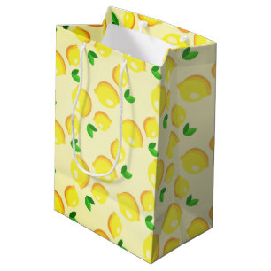 Sac Cadeau Moyen Citron jaune frais