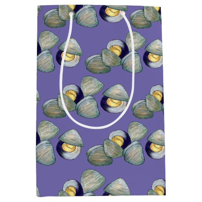 Sac Cadeau Moyen Clambos de littleneck Clambake Clambake Clam creus (Devant)