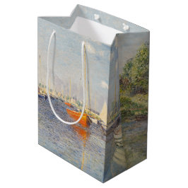 Sac Cadeau Moyen Claude Monet. Bateaux rouges, Argenteuil