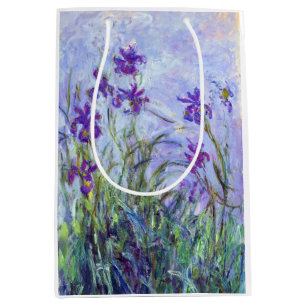 Sac Cadeau Moyen Claude Monet - Lilac Irises / Iris Mauves