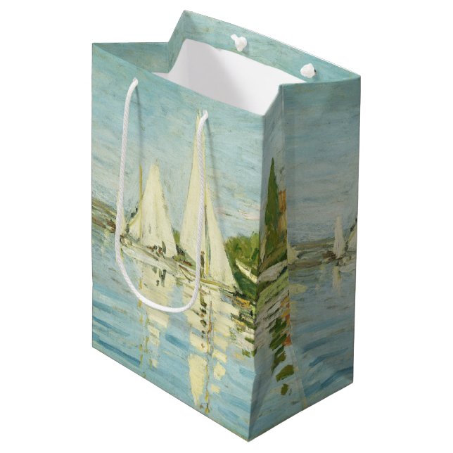 Sac Cadeau Moyen Claude Monet. Régates à Argenteuil (Devant Angle)