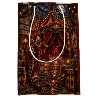 Sac Cadeau Moyen Clown Tueur de Cirque Hanté Halloween Nuit