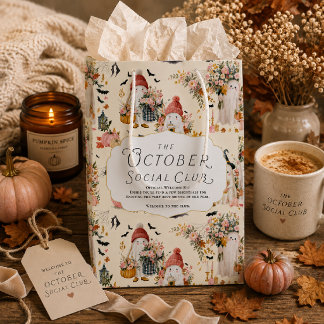 Sac Cadeau Moyen Club Social d'Octobre Halloween