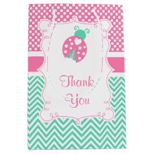 Sac Cadeau Moyen Coccinelle Ladybird Fête d'anniversaire Merci