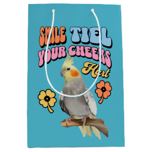 Sac Cadeau Moyen Cockatiel Parrot gai
