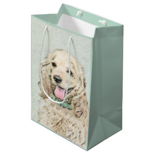 Sac Cadeau Moyen Cocker Spaniel Buff Peinture - Art Chien original