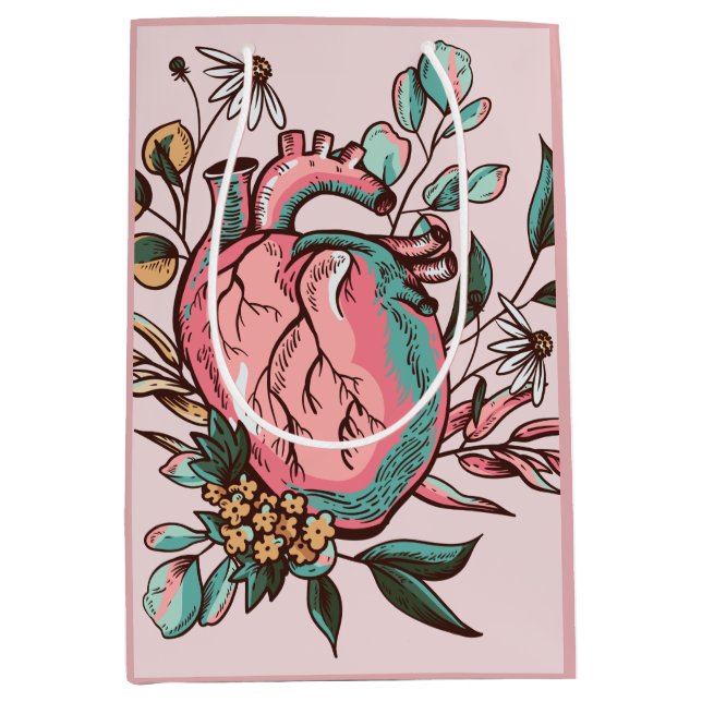 Sac Cadeau Moyen Coeur anatomique (Devant)