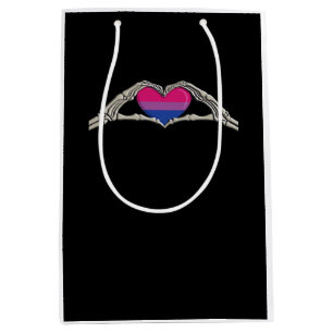 Sac Cadeau Moyen Coeur des mains osseuses Goth bisexuel
