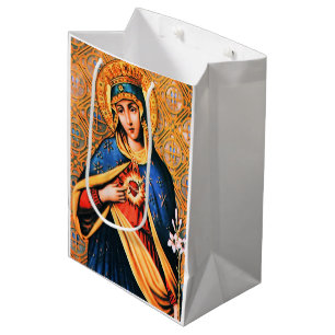 Sac Cadeau Moyen Coeur immaculé de Marie