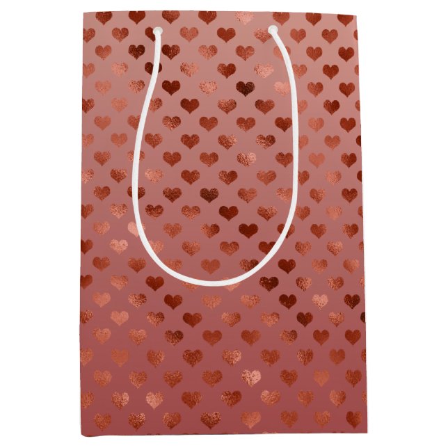 Sac Cadeau Moyen Coeurs rouges (Devant)