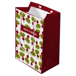 Sac Cadeau Moyen Collection Betterave Fraîche Blanc