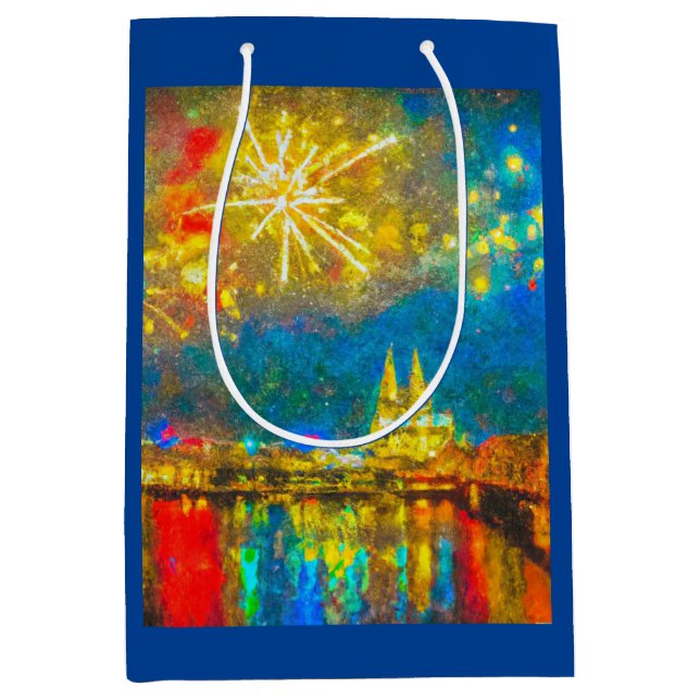 Sac Cadeau Moyen Cologne fireworks (Devant)