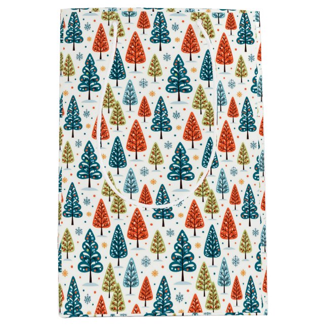 Sac Cadeau Moyen Colorful Trees (Devant)
