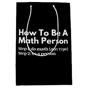 Sac Cadeau Moyen Comment être une personne mathématique