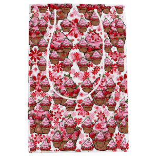 Sac Cadeau Moyen Conception de gâteaux kawaii – Illustration de des