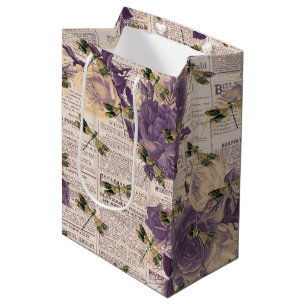 Sac Cadeau Moyen Conception de la série des libellules Vintages 6