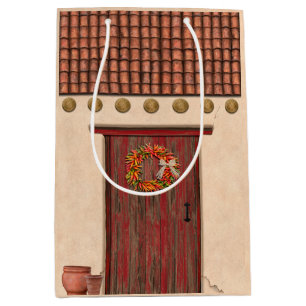 Sac Cadeau Moyen Conception de maison sud-ouest en adobe et tuiles 