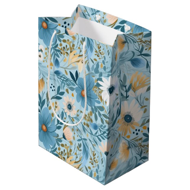 Sac Cadeau Moyen Conception de prairie de marais (Dos Angle)