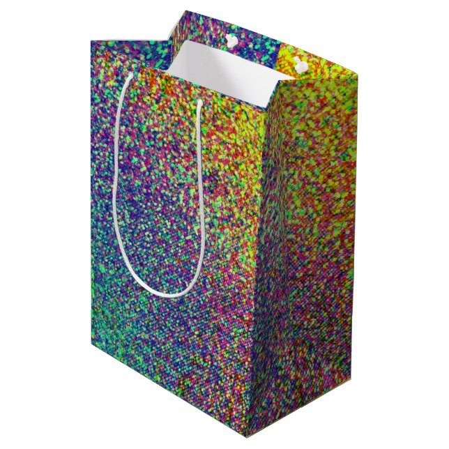 Sac Cadeau Moyen Confetti arc-en-ciel (Dos Angle)