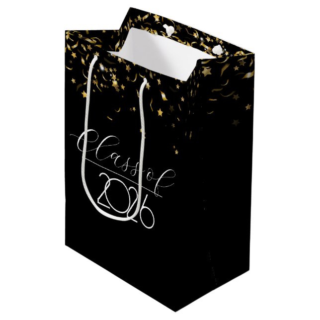 Sac Cadeau Moyen Confetti Pour 2026 (Devant Angle)